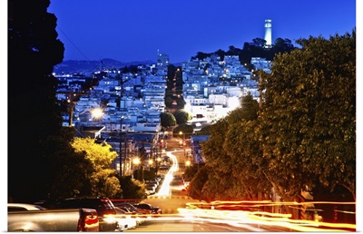 Lombart Street at Night, San Francisco