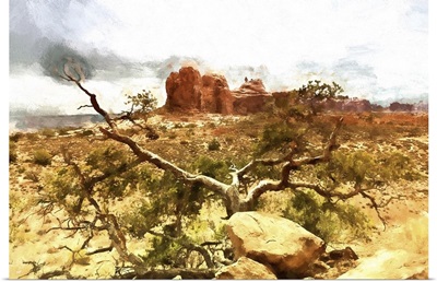 Lonely Tree, Wild West Painting Series