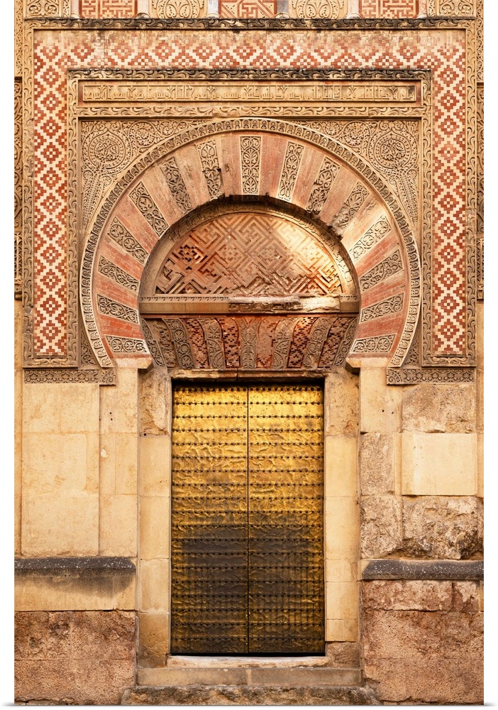 It's a golden door of the famous Mosque-Cathedral of Cordoba in Spain.