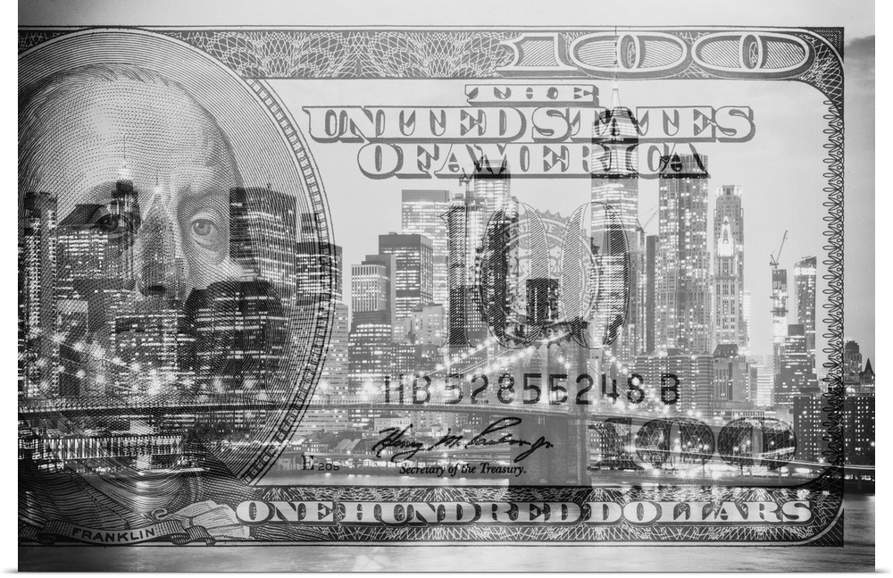 This collection represents New York City with the iconic one hundred Dollar bill. Under the watchful eye of Benjamin Frank...