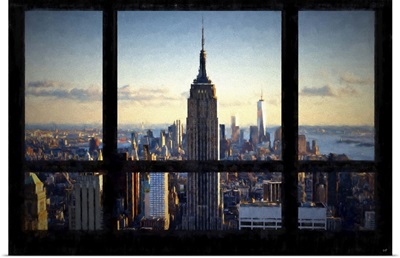 Manhattan View from the Window, NYC Painting Series