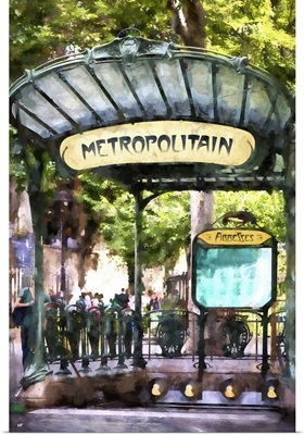 Metropolitain Abbesses Montmartre, Paris Painting Series