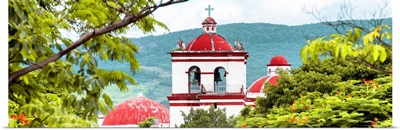 Mexican Red and White Church