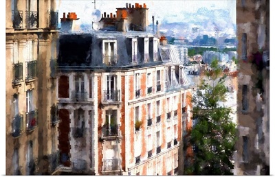 Montmartre Buildings, Paris Painting Series