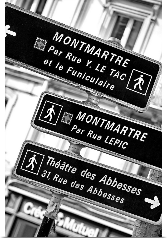 Photograph of a Parisian street sign post.