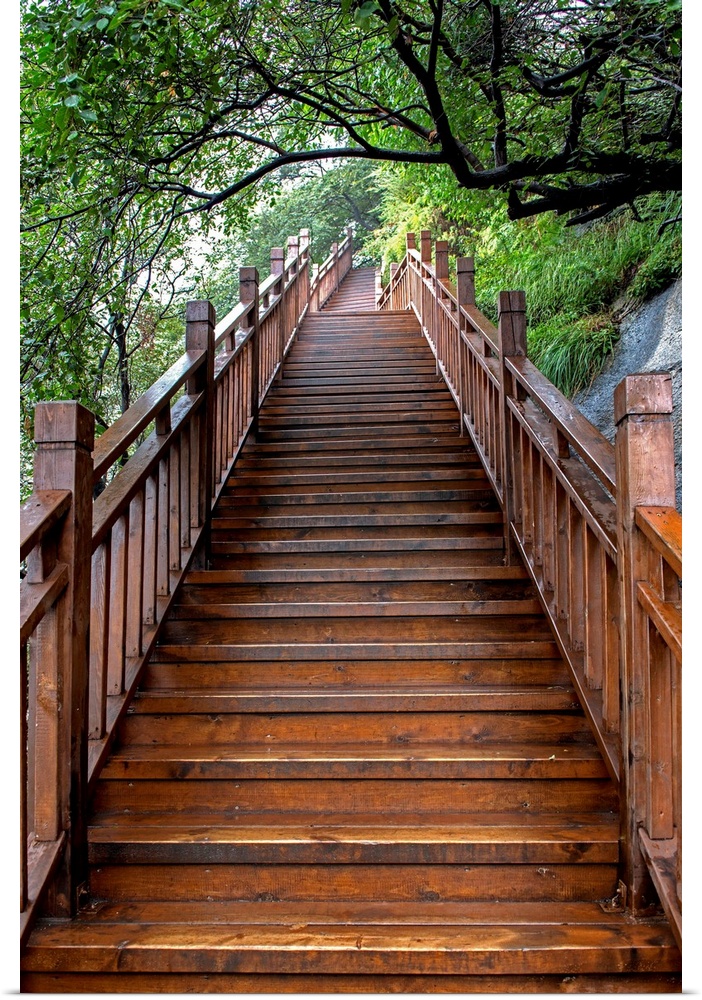 Mountain Wooden Staircase, China 10MKm2 Collection.