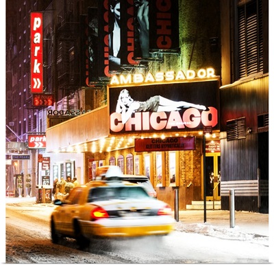 New York City - Broadway under snow