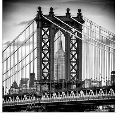 New York City - Manhattan Bridge with the Empire State Building