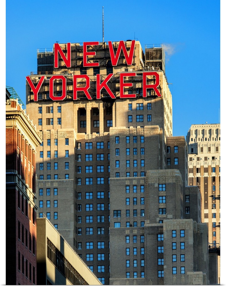 A photograph of the New Yorker building in New York city.