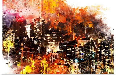 NYC Watercolor Collection - Colorful Night