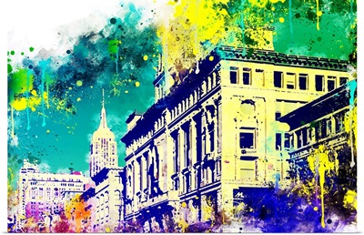 NYC Watercolor Collection - Green Sky