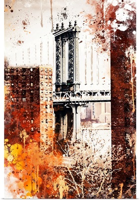 NYC Watercolor Collection - Manhattan Bridge