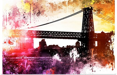 NYC Watercolor Collection - Manhattan Bridge Shadows