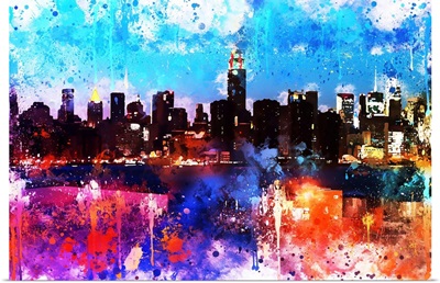 NYC Watercolor Collection - Manhattan Colors Sunset