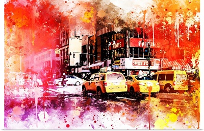 NYC Watercolor Collection - Manhattan Taxis