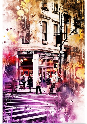 NYC Watercolor Collection - Soho Cafe