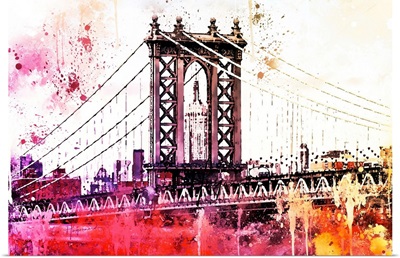 NYC Watercolor Collection - The Manhattan Bridge III