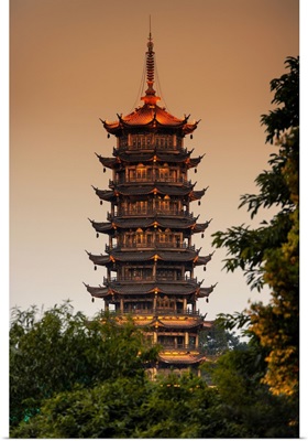 Pagoda at dusk