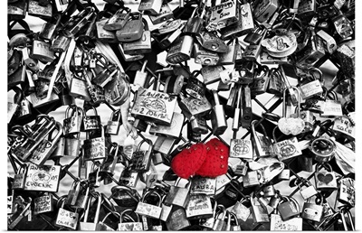 Red Love Locks - Paris