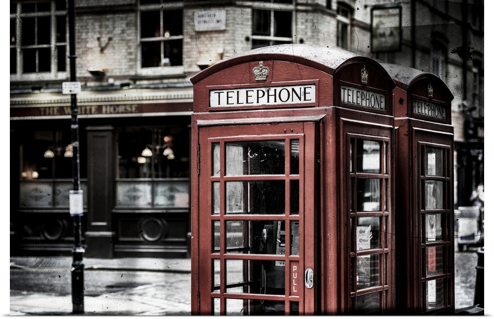 Fine art photograph of an iconic red phone booth in London, England.
