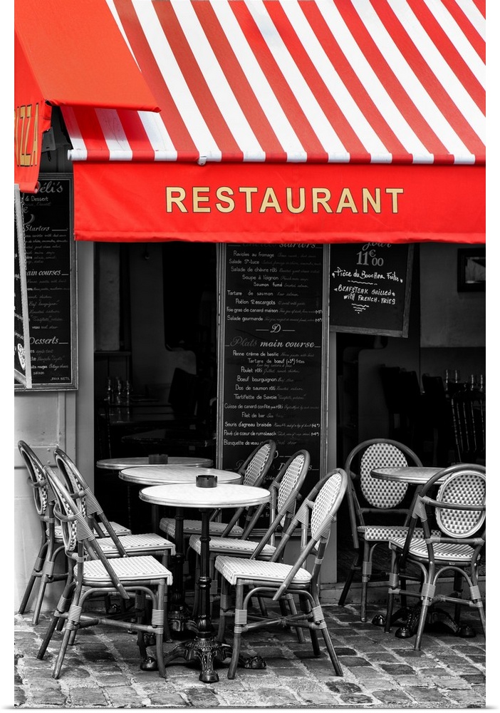 A photograph of a Parisian restaurant.