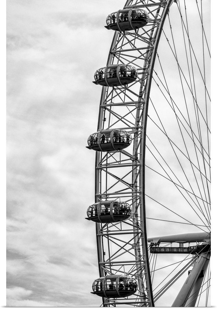 Fine art photograph of a section of the Millennium Wheel in London, England.