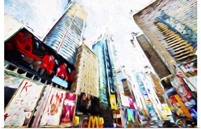 Times Square Buildings, Oil Painting Series
