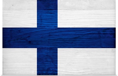 Wood Finland Flag, Flags Of The World Series