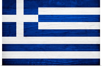 Wood Greece Flag, Flags Of The World Series