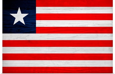 Wood Liberia Flag, Flags Of The World Series