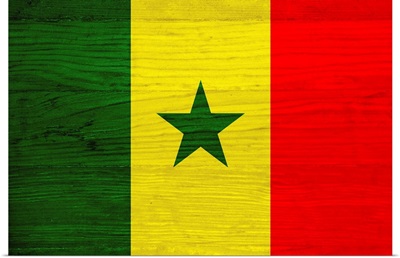 Wood Senegal Flag, Flags Of The World Series