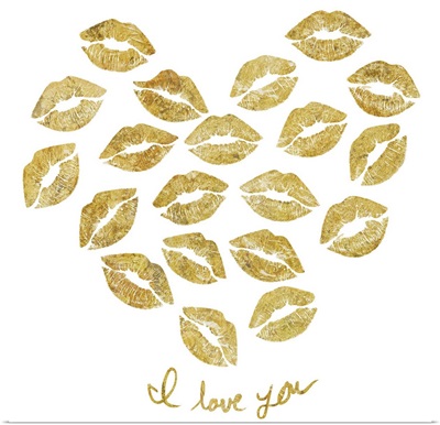 I Love You Gold Lips