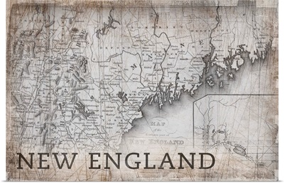 New England Map White