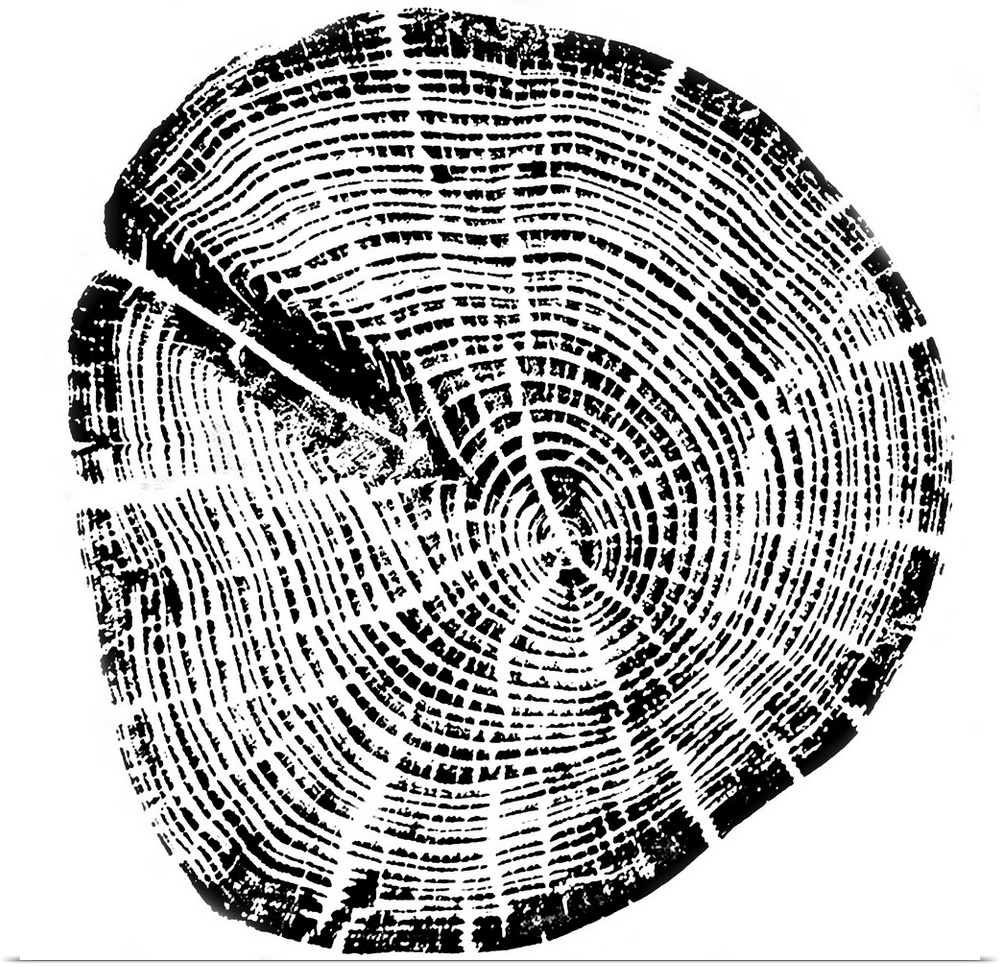 Black and white imprint of wood grain.