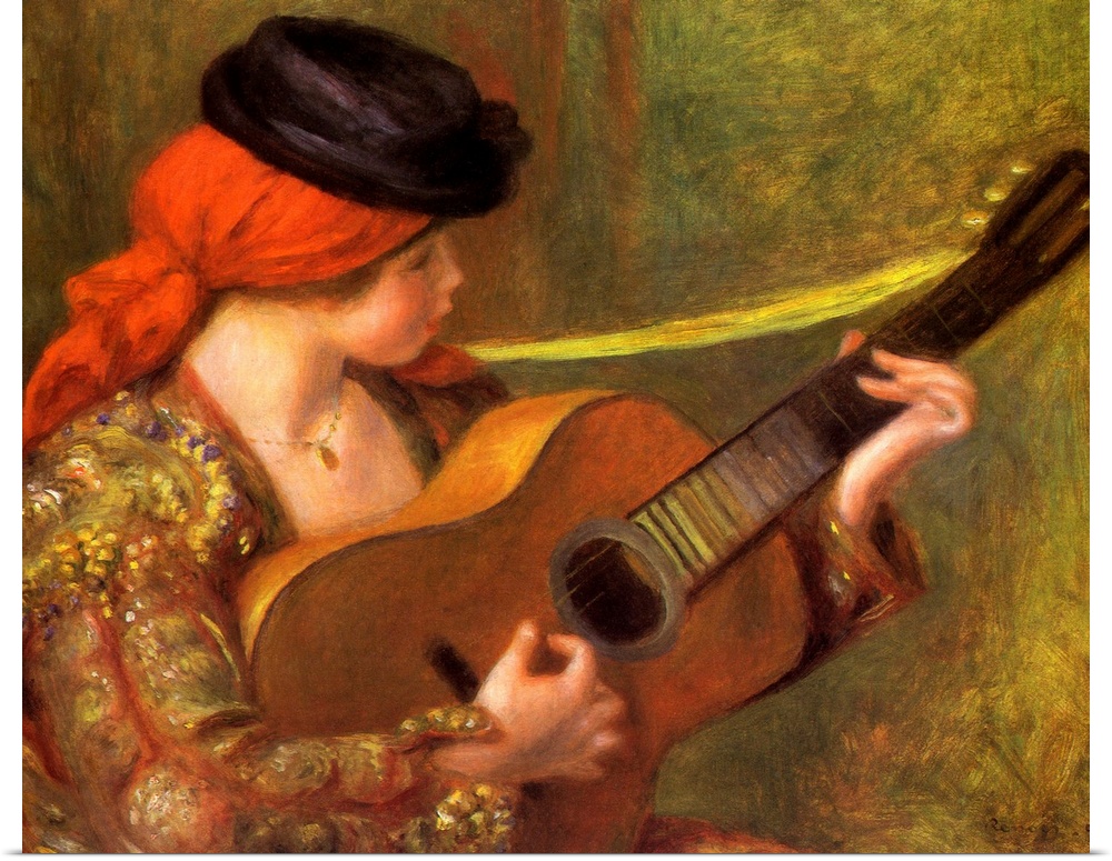 Young Spanish Woman with a Guitar