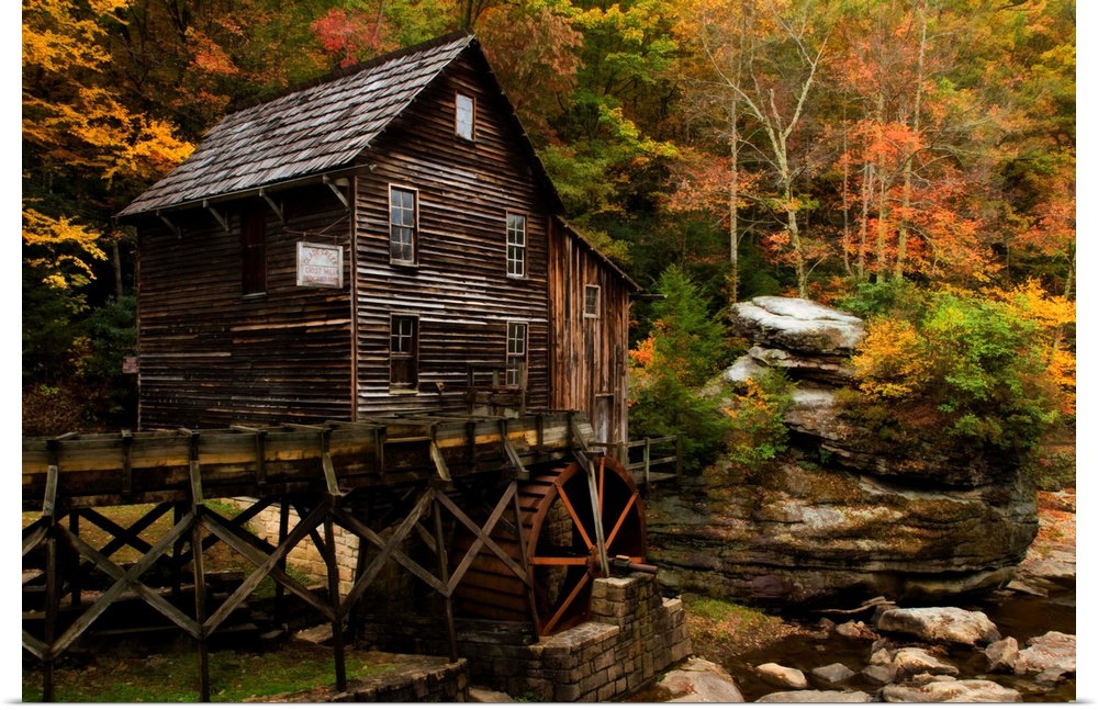 Glade Creek Mill, located in Babcock State Park, West Virginia.