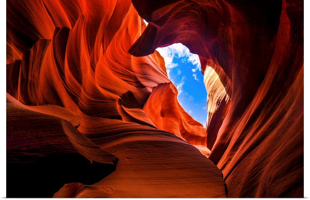 Antelope Canyon was formed by erosion of Navajo Sandstone, primarily due to flash flooding and secondarily due to other su...