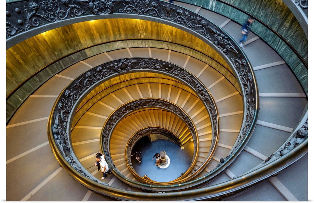 Spiral staircase in the Vatican Museum.
