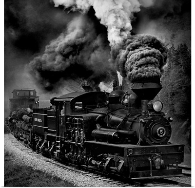 Steam Train in Black and White