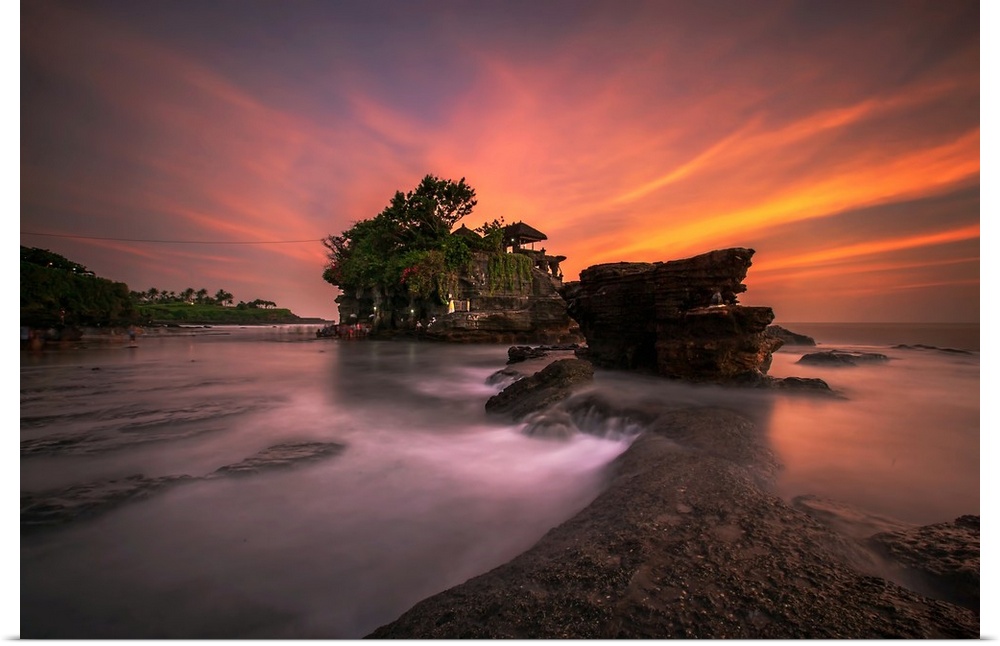 Tanah Lot Temple is in Tabanan, Bali Indonesia.