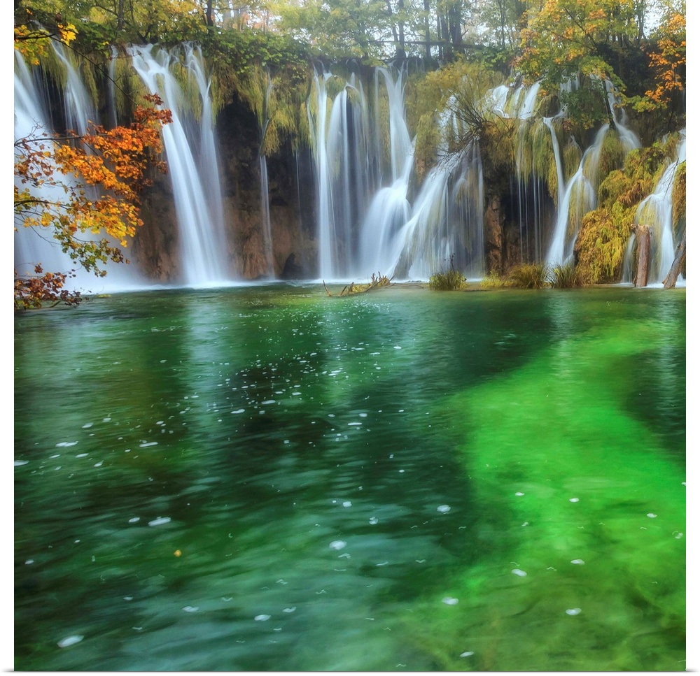 Water cascades of Plitvice Lakes National Park, Croatia.