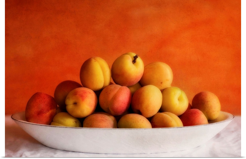 Warm still life with apricots