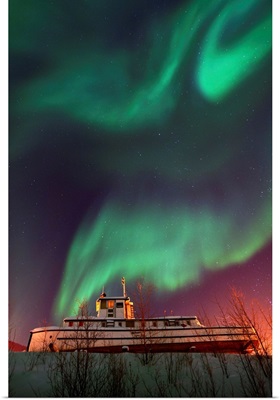 Steamboat Under Northern Lights