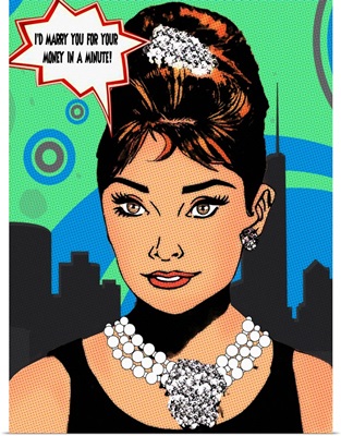 Audrey Hepburn Tiffanys Comic Pose2