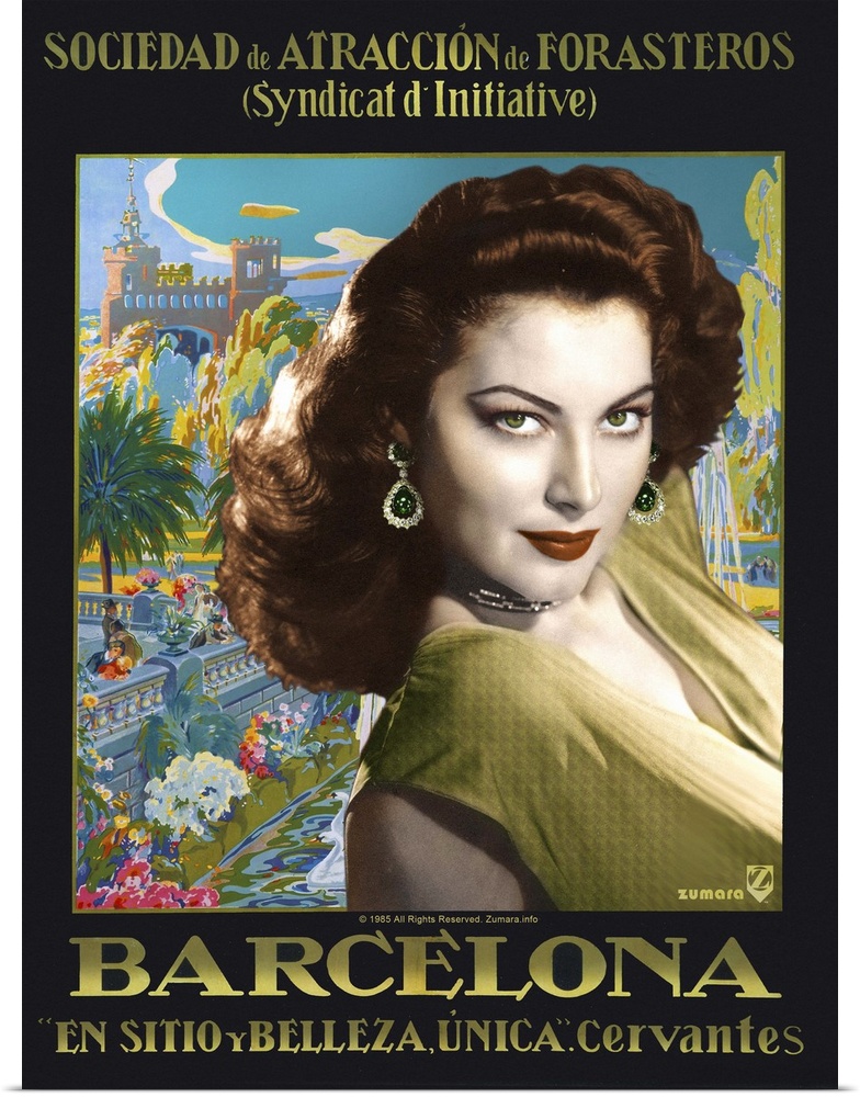 Ava Gardner Colored Barcelona