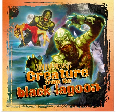 Creature from the Black Lagoon Collage Sci Fi Movie Poster