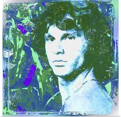 Jim Morrison Blue and Green Splatters