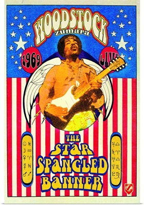 Jimi Hendrix Woodstock Star Spangled Banner