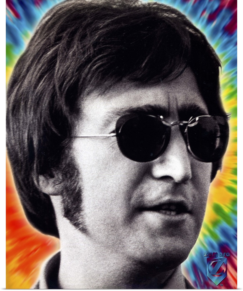 John Lennon Psychedelic Head Shot