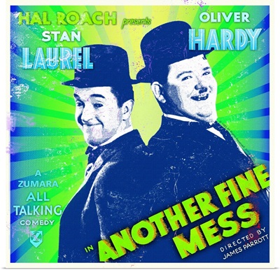 Laurel and Hardy Watercolor Another Fine Mess